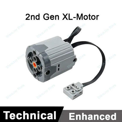 MOC Power Functions M/L/XL Motor Battery Box IR Remote Receiver for RC Car Robot Model Building Blocks Technical Modified Parts