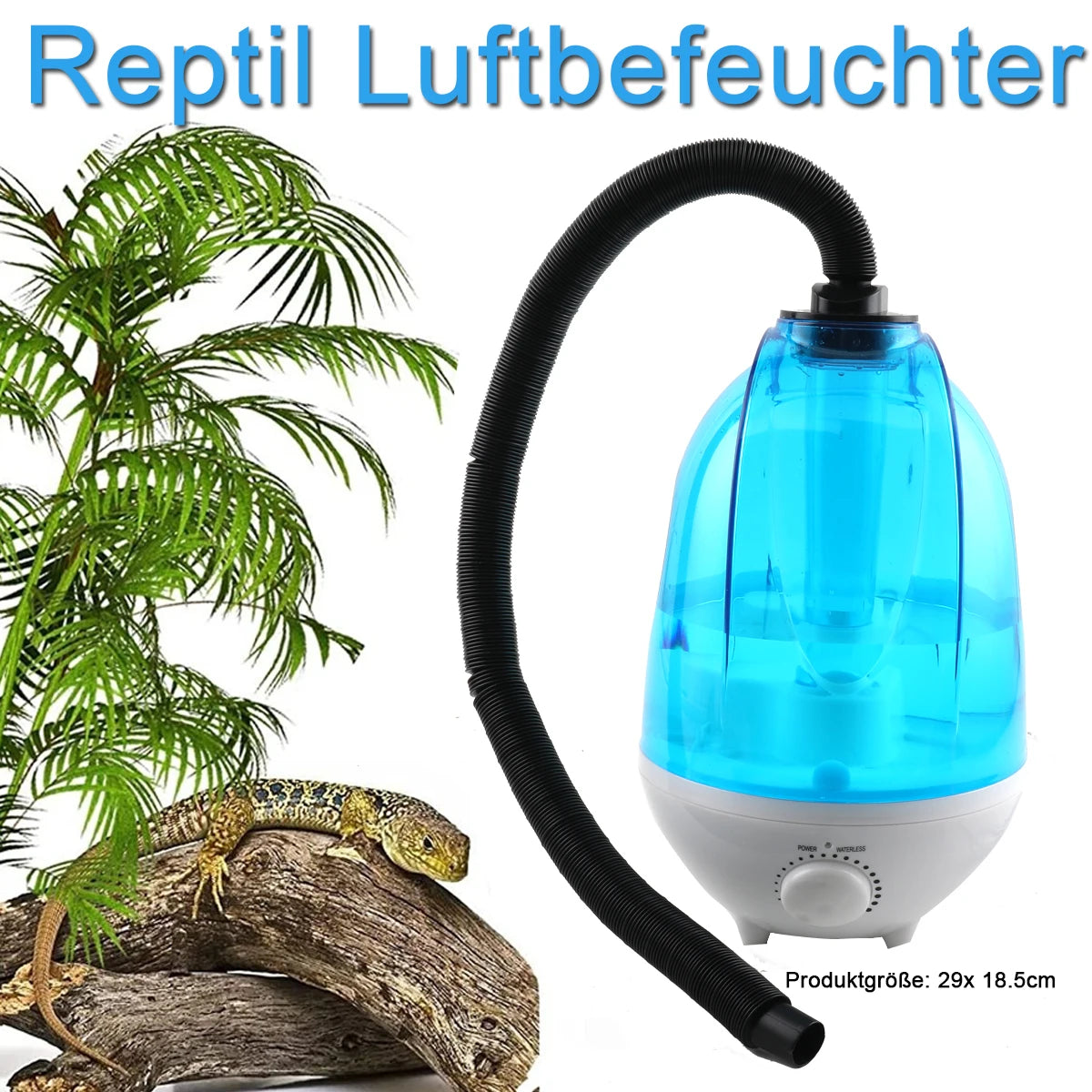 4L Reptiles Pet Fog Maker Atomizer Air Humidifier for Amphibians Terrariums LED Maker Fogger Pet Supply