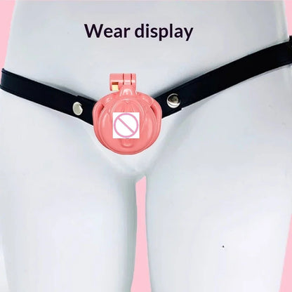 New Fashion SM Male Crossdressing Chastity Lock Pink Chastity Lock Adult Sex Toy Wholesale to Prevent Masturbation