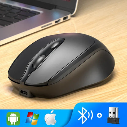 Beechip Rechargeable Wireless Bluetooth Mouse Silent WIRELESS COMPUT MOUS USB Ergonomic Gamer Mouse For Computer Laptop Macbook