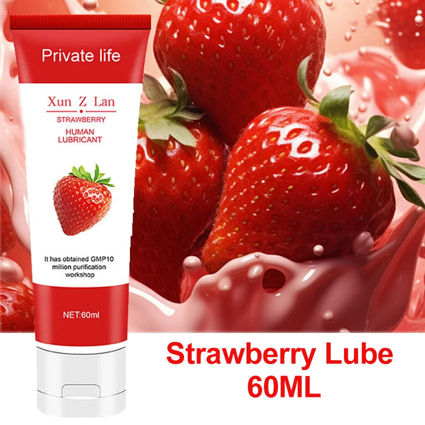 Fruit Water-Soluble Lubricantion Water Based Gel Lubricats Sex intimate For Adults Men Women Gay body Sexy Strawberry Fragrance