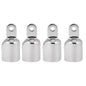 4 Pieces Heavy Duty Marine Boat EyeTube End Cap Stainless Steel Bimini Top Fitting Hardware 25mm Canopy External Pipe Eye End