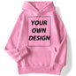 Customized DIY Print Men Woman Autumn Winter Hoodies Casual Classic Pullovers Simple Comfy Streetwear Soft Warm Sports Clothing