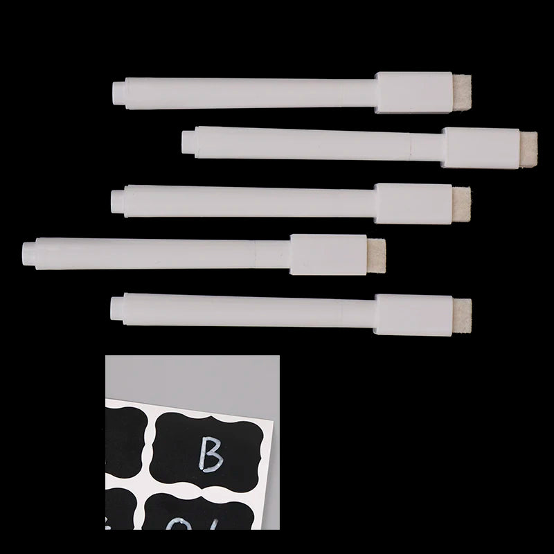 5Pcs  Erasable White Liquid Chalk Pen/Marker For Glass Windows Chalkboard