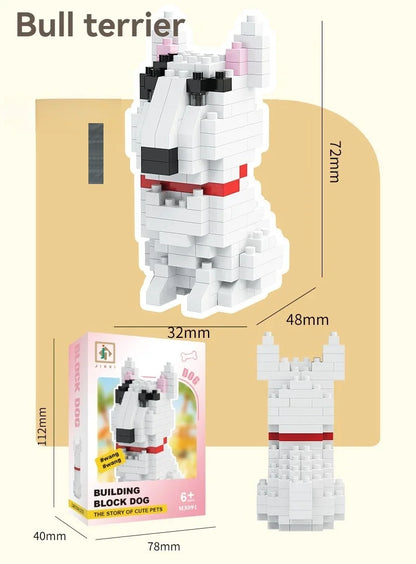 DIY Creative Micro Building Blocks Set  Dogs  Cartoon Character Models DIY Educational Toys For Children Birthday Gift