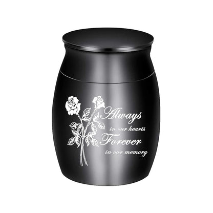 New rose cremation urn for men and women ashes family and friends to share souvenirs stainless steel waterproof ash jar