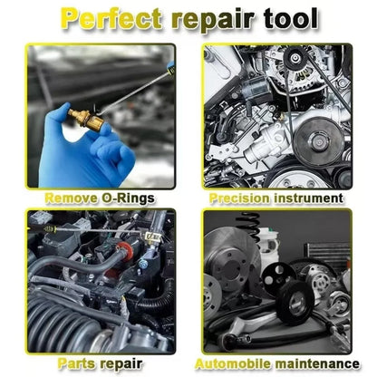 4pcs Pick and Hook Set Car Auto Oil Seal/O-Ring Seal Gasket Pick Hook Puller Auto Maintenance Tools Remover Tire Stone Cleaning