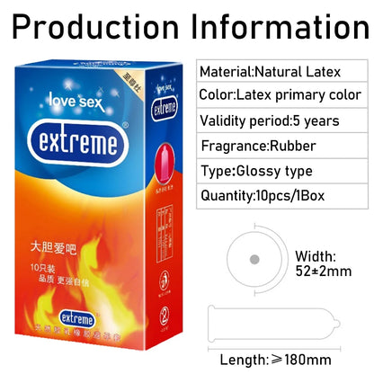 10/12PCS Men's Condoms Sex Toys Lubricante Penis Sleeve Sex Products Vaginal Stimulation Ultra Thin Spike Condoms Adult Supplies
