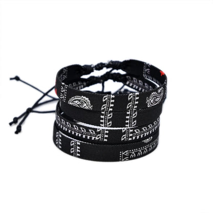 Geometric Polka Dot Palestine Bracelet for Men Women Hand Multicolor Weave Arabic Style Gaza Flag Jewelry Accessories