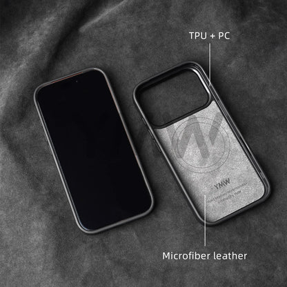 for ALCANTARA Case for iPhone 18 17 16 15 Pro Max Supercar Same Suede Leather Compatible with MagSafe Business Luxury Cover
