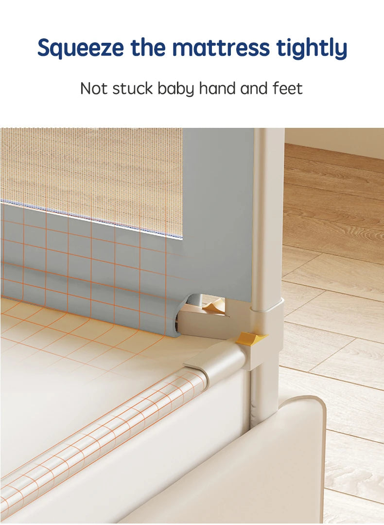 PANGDUBE 1 piece Baby Safety Railing for Children Bed Rail Guard Protective Barrier for Kid Bed Need to Screw Installation