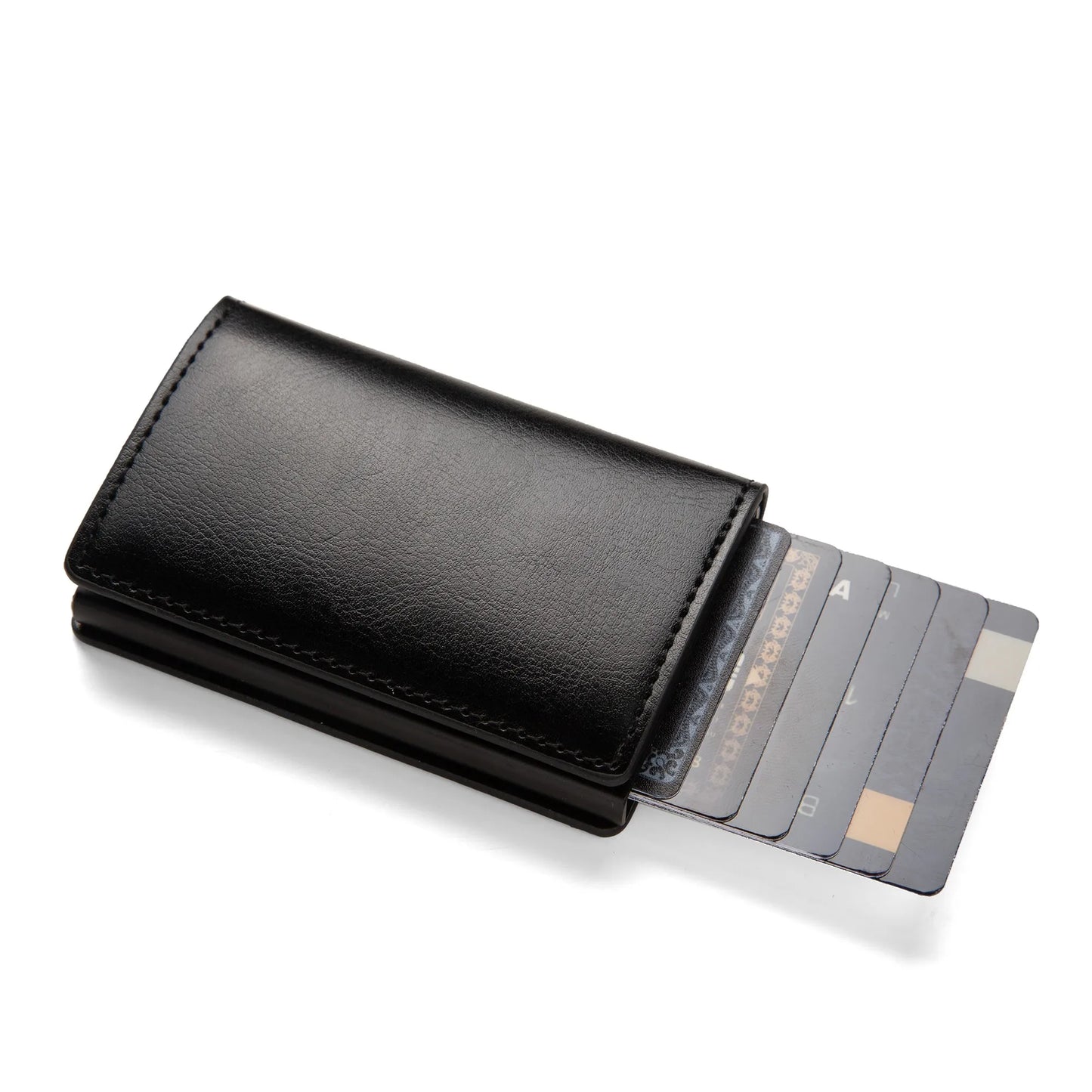 Anti Theft RFID Blocking Credit Card Holder Minimalist Slim Wallet Leather Card Case For Men Women Gift ID Badge