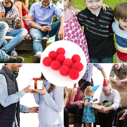 10pcs Magic Sponge Ball Red Magic Props Comedy Tricks Finger Sponge Play Ball Gift for Kid Halloween Party Masquerade