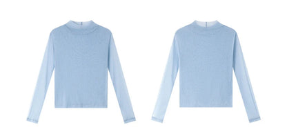 VIMLY Woman Knitting Sweater Slim Autumn 2026 Casual Female Long Sleeve Sweater Stand Neck Strecth Pullover Ladies Tops A2528
