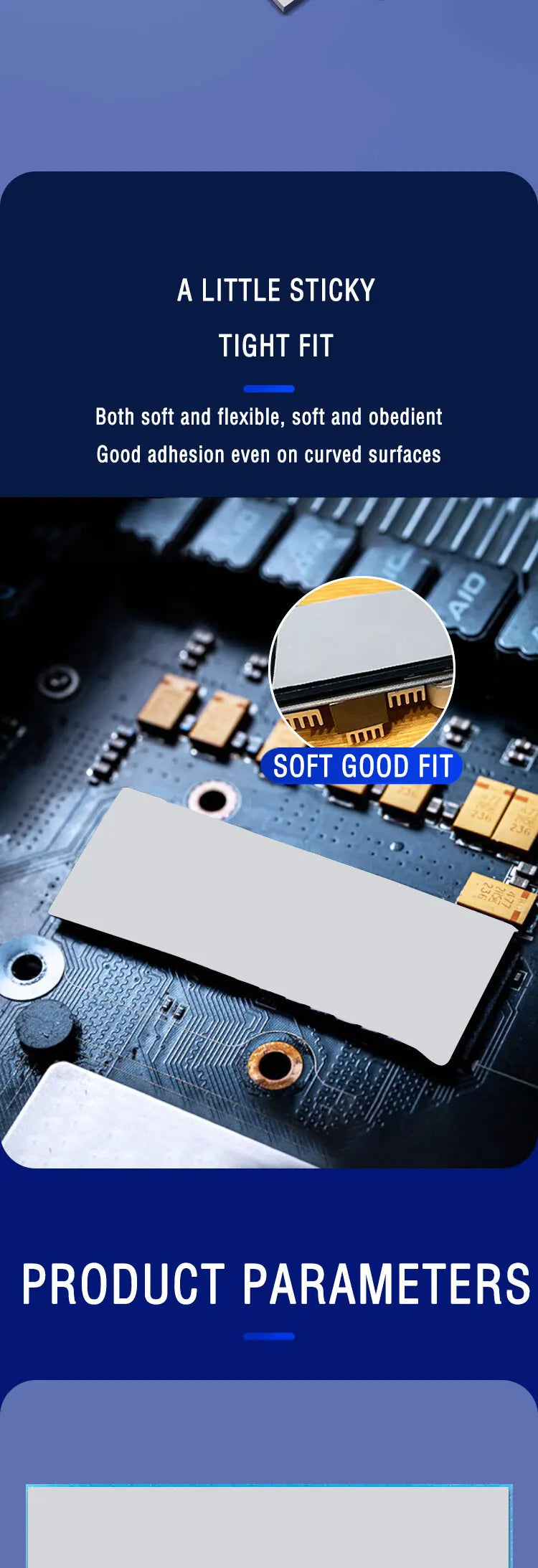 Upsiren 24W/mk 0.75/1.25/1.75mm GPU CPU Heatsink Cooling Conductive Silicone Pad High Quality Original Authentic Thermal Pad