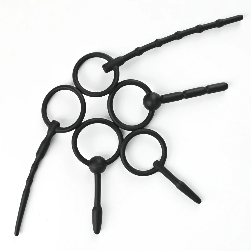 5 Sizes Soft Silicone Urethral Dilator Horse Eye Stick Penis Rod Male Masturbation Blockage Stimulator Catheter Sex Toys for Men