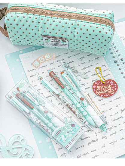 4Pcs Cute Kawaii Gel Pens Set Aesthetic 0.5mm Fine Point Retractable Pens for School Office Writing Sweet Chocolate Stationery