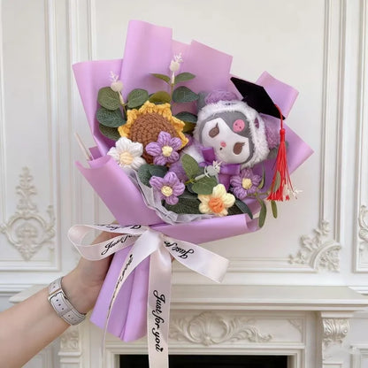 Cartoon Anime Series Hellokitty Kulomi Plush Toys Creative Graduation Bouquet Children's Day Birthday Graduation Gifts For Kids
