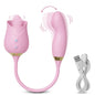 Sexy Adult Female Rose-Sucking Dildo Vibrator Women Nipple Clit Stimulator Vibrating Penetration Vagina Vibrator Erotica Toys