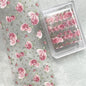 1Pc 100cm Flower Nail Foils for Transfer Paper Floral Stickers Rose Nails Wraps Tulip Nail Art Decorations