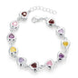 Noble Fine 925 Sterling Silver Elegant Charm Bracelets Zircon Chain Crystal Jewelry Fashion for Women Wedding Lady