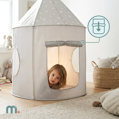 Mamabrum 3in 1 Tent with Tunnel and Pool for Big Kids Play Square 3 + Educational Set for Room and Garden Folding