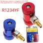 R134A Low High Auto Car Quick Coupler Connector Brass Adapters Car Air Conditioning Refrigerant Adjustable AC Manifold Gauge
