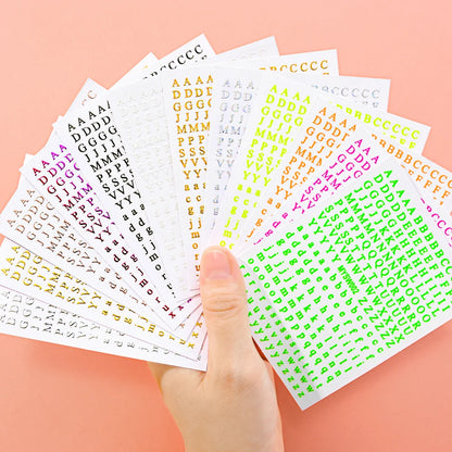 1Pcs 3D Alphabet Nail Sticker Laser Silver/Gold 26 English Letters Nail Art Decals Self Adhesive Manicure 8*10cm Letter Sticker