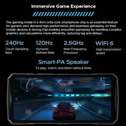Global Version DOOGEE V40 Pro 5G Rugged Phone 6.78" Display 16GB+512GB Dimensity 7300 200MP AI Camera 8680mAh 33W Fast Charger