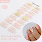 Gradient Auroras Semi Cured Gel Nail Strips Sparkly Shinning DIY Gel Polish Stickers for Nails Works with UV/LED Nail Lamps