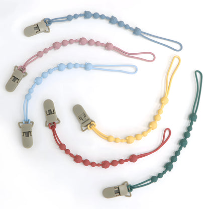 Soothing Pacifier Anti-chain Baby Stroller Teether Anti-loss Chain Baby Silicone Pacifier Clip Toy Biting Glue Lanyard