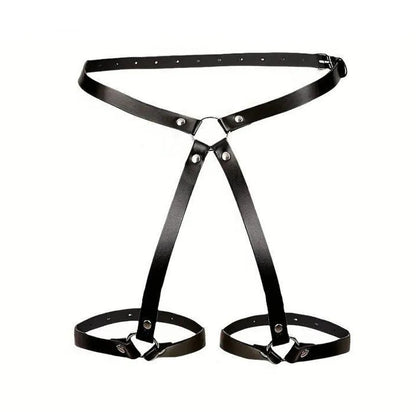Bdsm Handcuff Set Garter Belt Leg Ring Underwear Sets Adult Sex Game SM Night Toys Leather Bondage Conditioning Slave Rave Toy