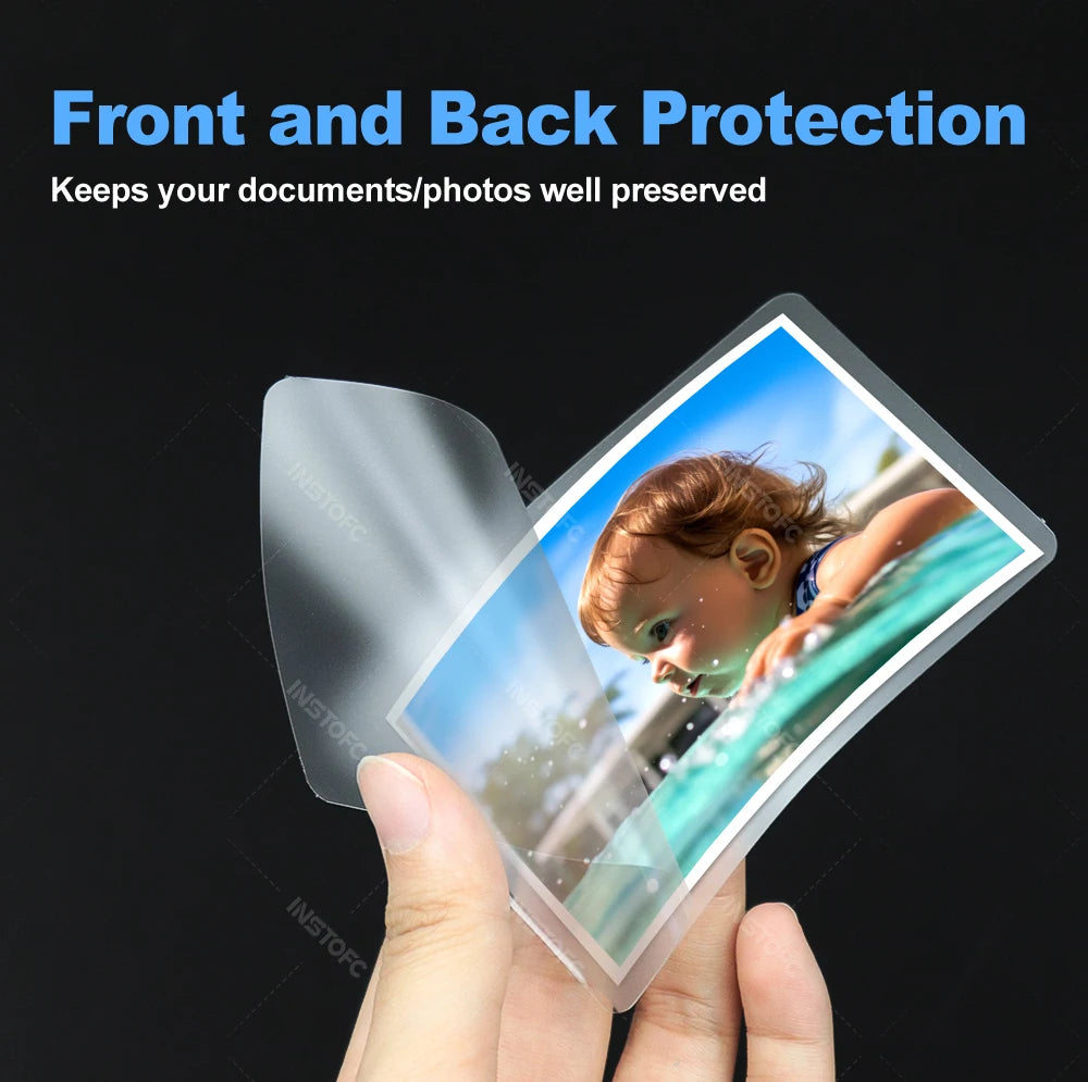 A4 Laminator Accessories 50pcs Laminating Film Pouch Lightweight Paper Cutter Binder Ring,Hole Corner Puncher, for Photo/File