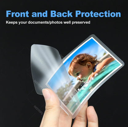 A4 Laminator Accessories 50pcs Laminating Film Pouch Lightweight Paper Cutter Binder Ring,Hole Corner Puncher, for Photo/File
