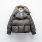 Overcoat New Fashion Women Down Jacket Winter White Duck Down High Quality Knitted Patchwork Lapel Women Down Jacket