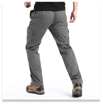 Plus Size Men's Cargo Pants Casual Loose Multi Pocket High Quality Cotton Pants Long Trousers Mens Jogger Pants 5XL 6XL
