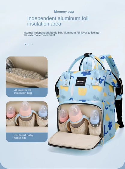 Fashion Oxford Shoulder Mother and Baby Bag Mami Outdoor with Baby Insulated Milk Storage Backpack Portable Storage