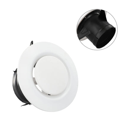 Exhaust Hood ABS Air Vent Extract Valve Grille Round Diffuser Ducting Ventilation Cover Air Volume Cooling Vent 75mm 100mm 125mm