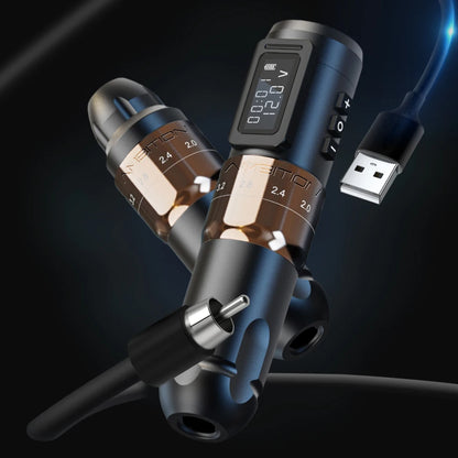 Ambition MARS-U Professional Wireless Tattoo Machine Pen Adjustable Stroke 2-4mm Cartridge 1800mAh Coreless Motor Tattoo Artists