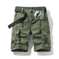 New Summer Men Cotton Multi pockets Cargo Shorts Jogger Loose Pants Man Casual Tooling Shorts Quality Male Shorts Pants NO Belts