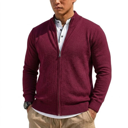 Men's Knit Zipper Sweater Coats Slim Cardigan Long Sleeve Jumper Men's Sweatshirt Autumn Zip Sweatcoats Knitted Sweater Man