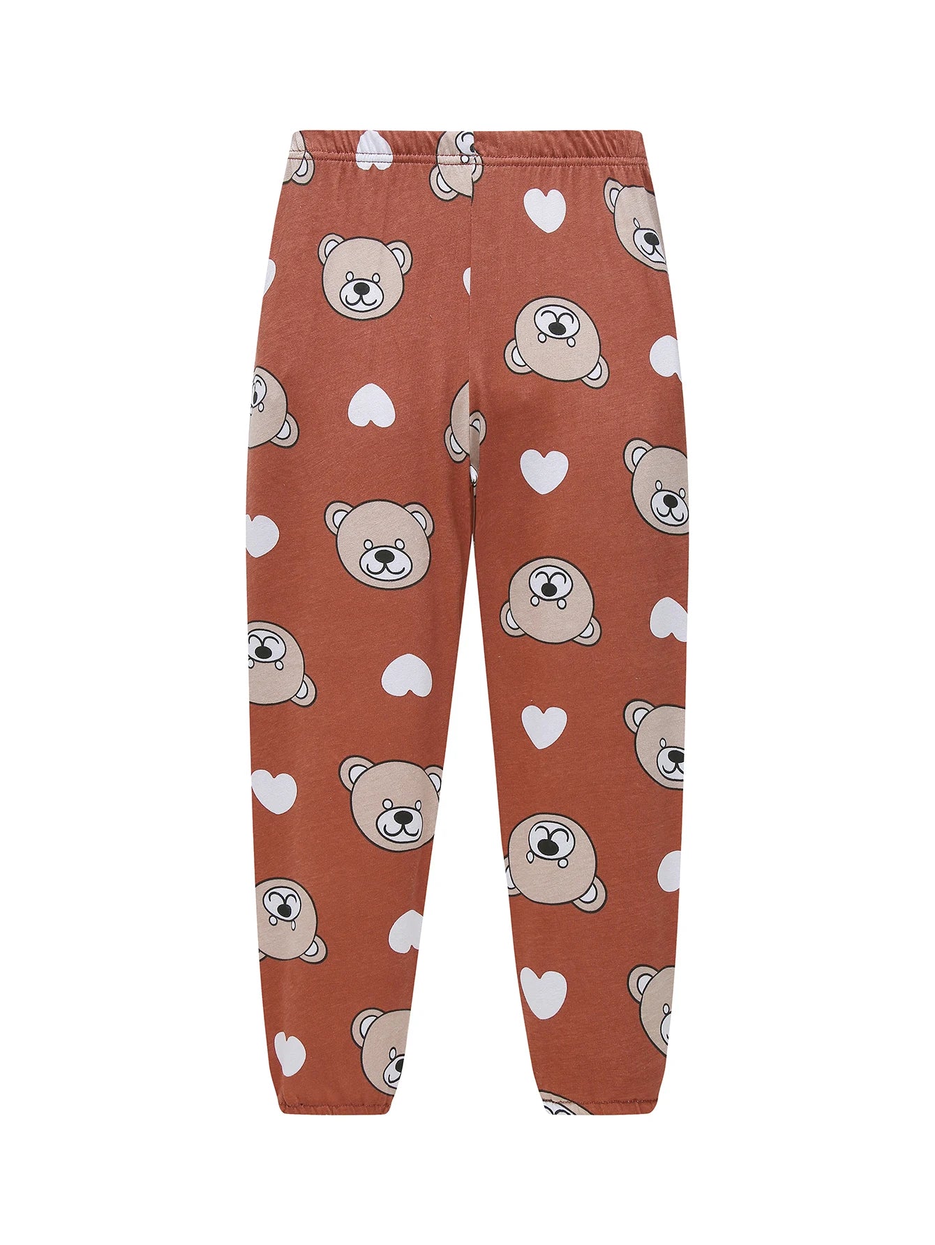 1-8 Years Kids Cotton Pajamas Set, Boys Girls Long Sleeve Home Wear, Cute Bear Print Sleepwear for Toddlers