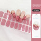 16/22 Tips Semi Cured Gel Nail Stickers for UV Lamp Designer Adhesive Nail Gel Wraps DIY Long-lasting  Nail Decoration