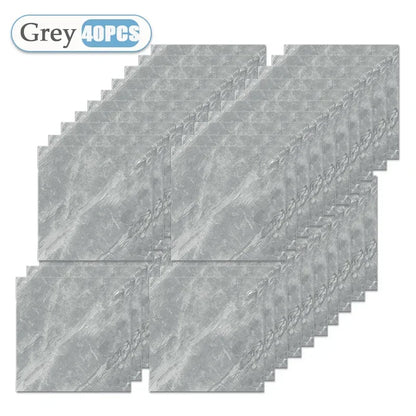 10/20/40PCS 30x30cm Self Adhesive Wallpaper Waterproof Tile Stickers FloorSticker for Kitchen Bathroom Ins Style Home Decor