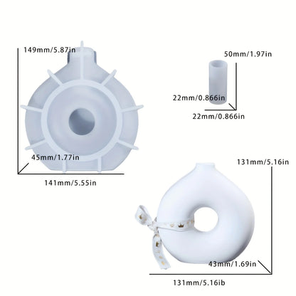 1 DIY Round Vase Silicone Mould Epoxy Resin Mould Handmade Plaster Art Vase Mould Home Decoration Making Supplies