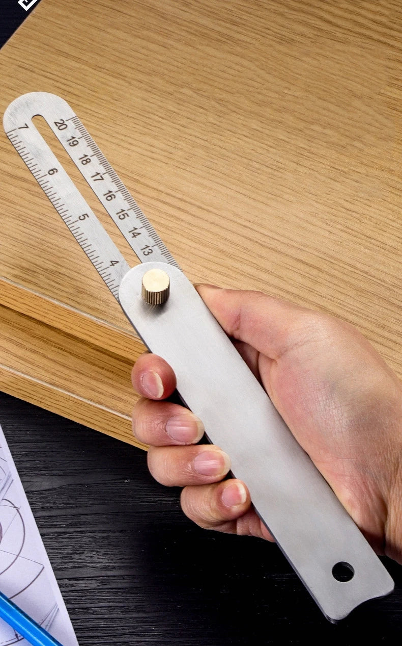 Woodworking Measuring Ruler Stainless Steel Drawing Aid Carpentry Tool Woodworking Ruler For Carpenters Craftsmen Homeowners