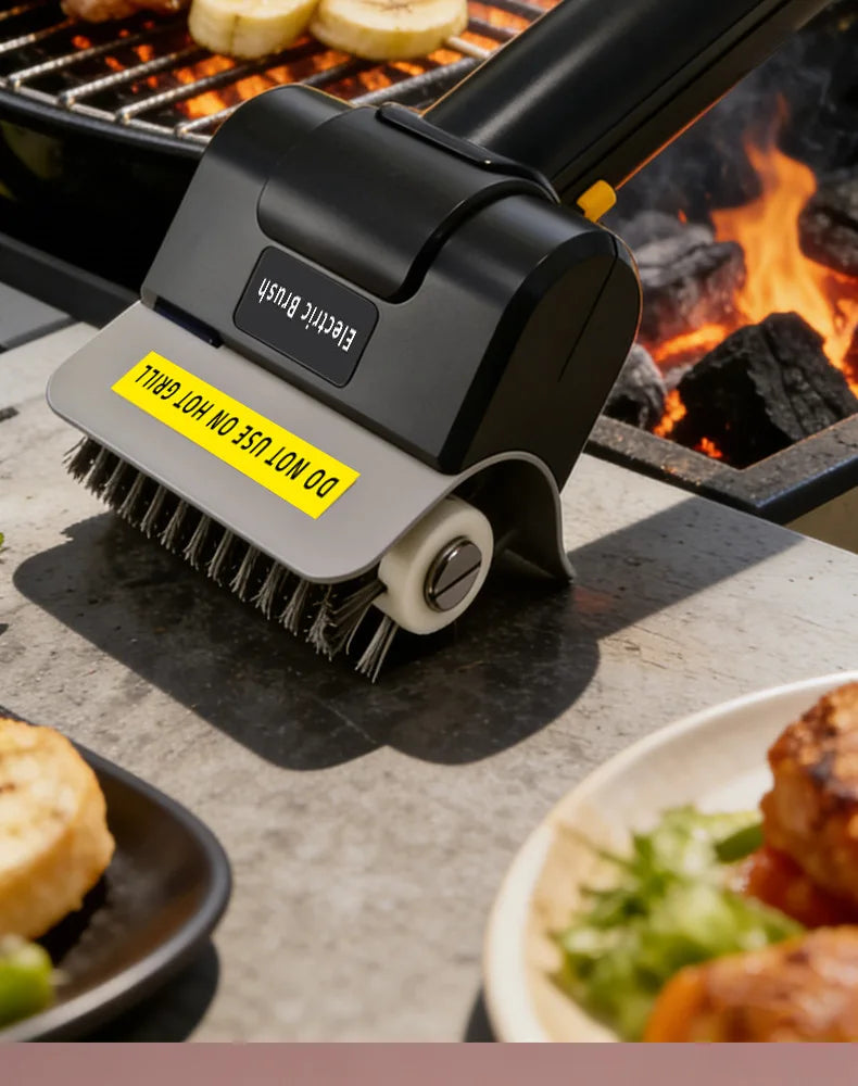 TINSOL Electric Stainless Steel BBQ Brush Rechargeable Wireless Cleaning Brush Outdoor Cleaning Brush Grill Brush