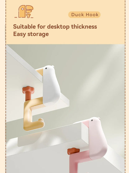 Portable Office Supplies Thinking Duck  Hook Hanging Decor Table Interesting Wallet Bag Hook Wall Hanger Bracket Handbag Non Pun