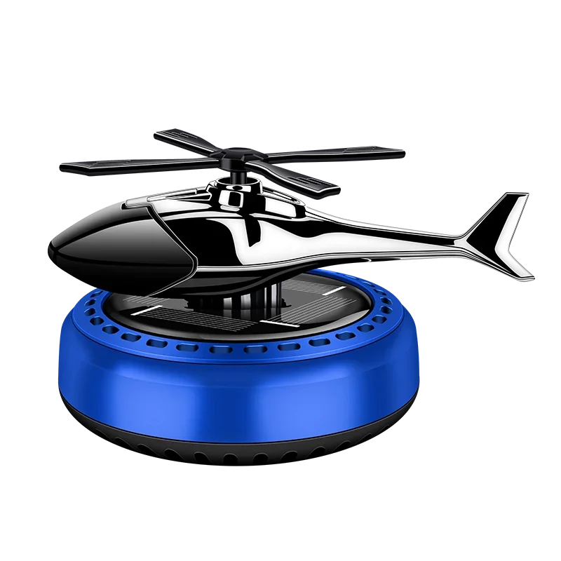 New Car Air Freshener Solar Helicopter Interior Decoration Propeller Rotating Long Lasting Fragrance Perfume Diffuser Car Decor