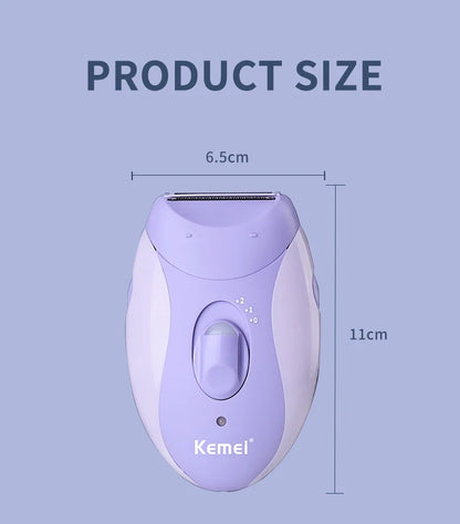 Kemei 4in1 Women Epilator Electric Shaver Facial Body Hair Removal Lady Leg Bikini Trimmer Hair Remover Underarms Rechargeable